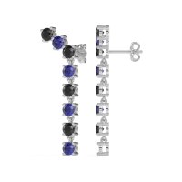 Waterfall Dangle Prong-Set Earrings