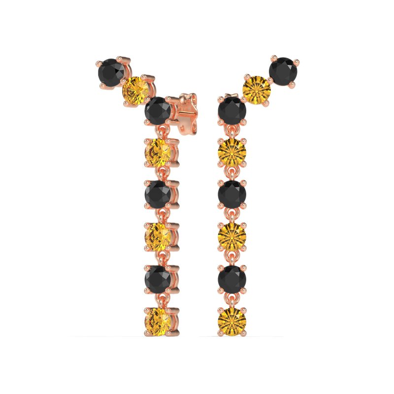 Waterfall Dangle Prong-Set Earrings