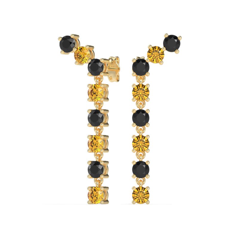 Waterfall Dangle Prong-Set Earrings