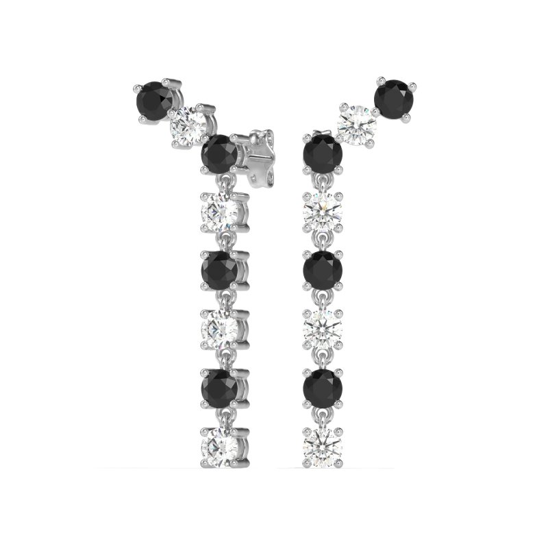 Waterfall Dangle Prong-Set Earrings