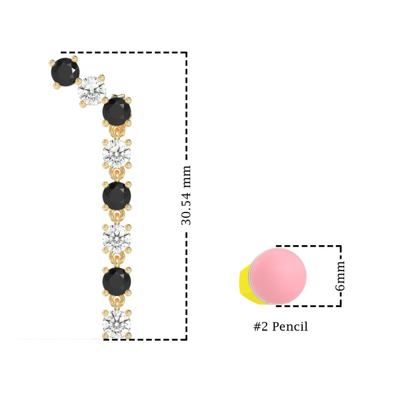 Waterfall Dangle Prong-Set Earrings
