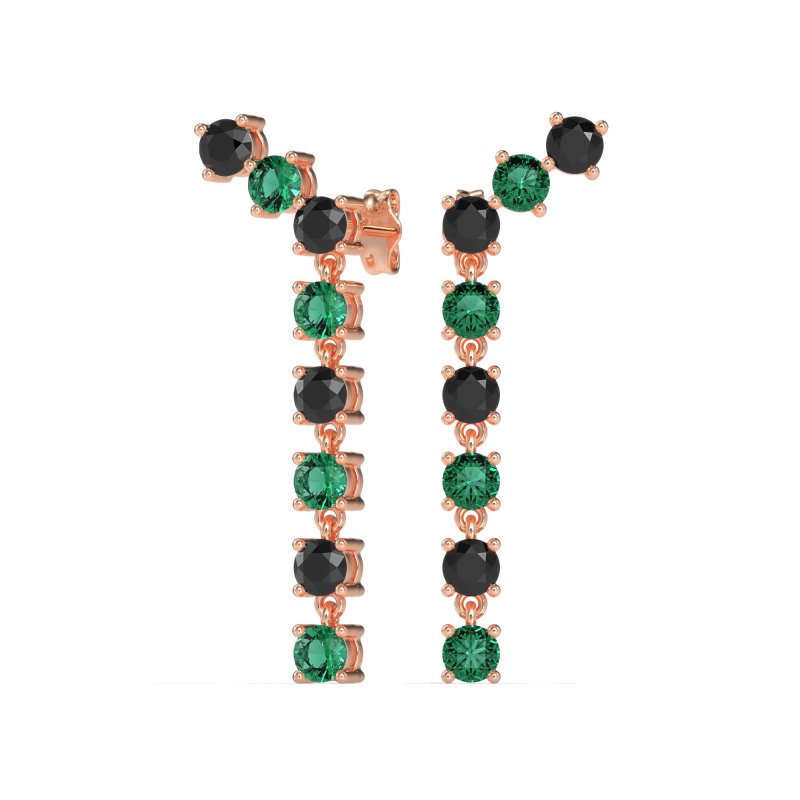 Waterfall Dangle Prong-Set Earrings