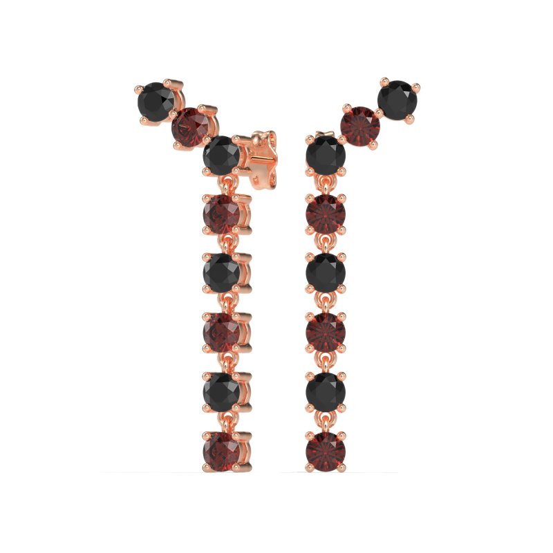 Waterfall Dangle Prong-Set Earrings