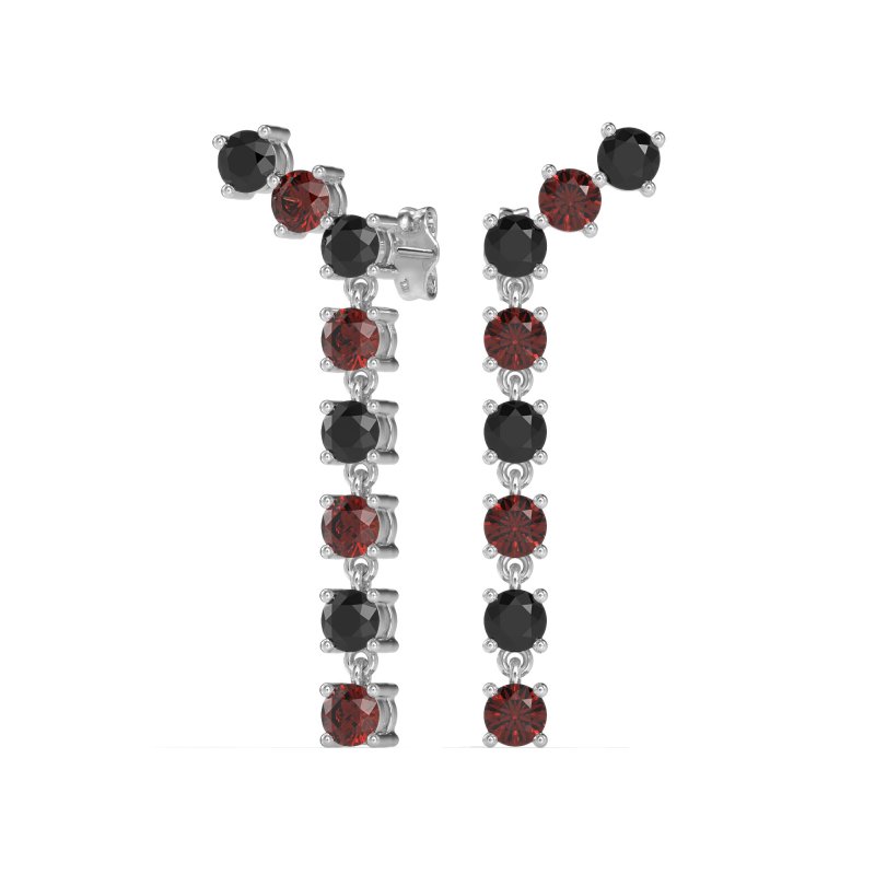 Waterfall Dangle Prong-Set Earrings