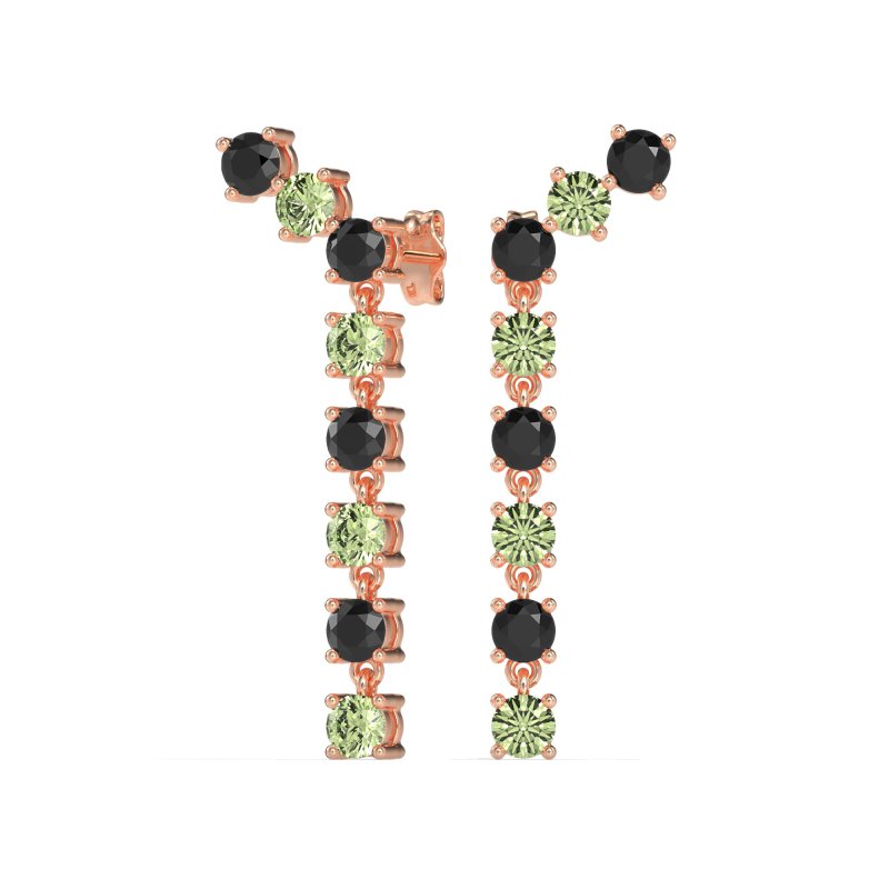 Waterfall Dangle Prong-Set Earrings