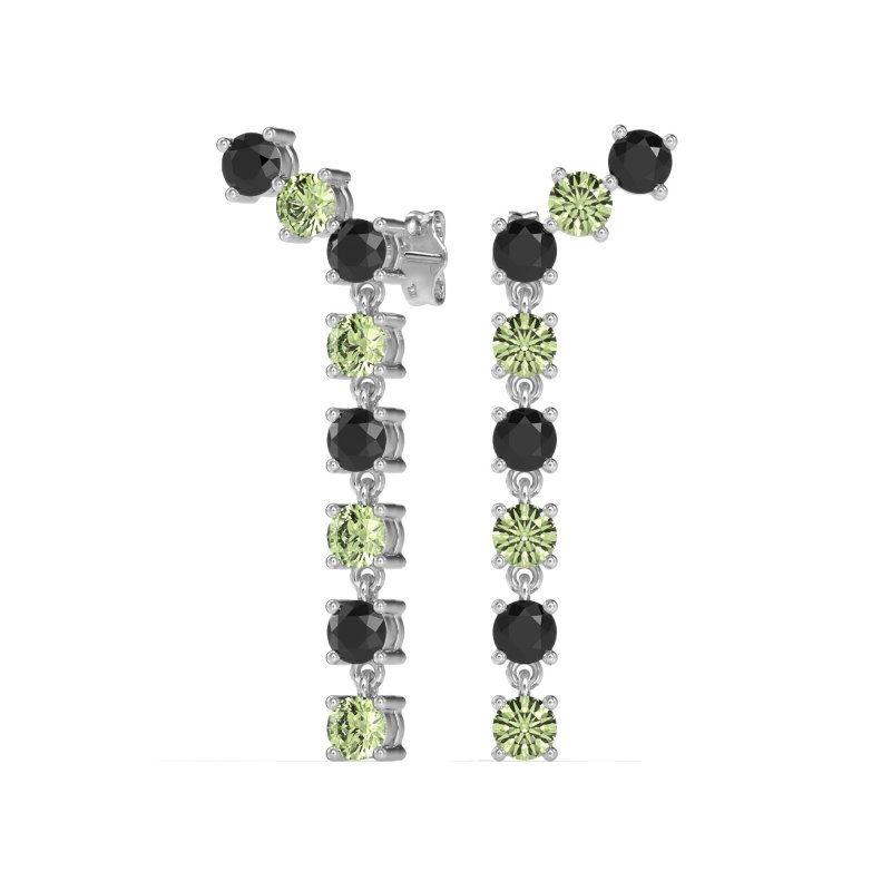 Waterfall Dangle Prong-Set Earrings