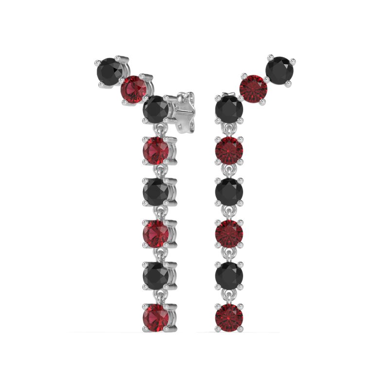 Waterfall Dangle Prong-Set Earrings