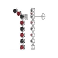 Waterfall Dangle Prong-Set Earrings