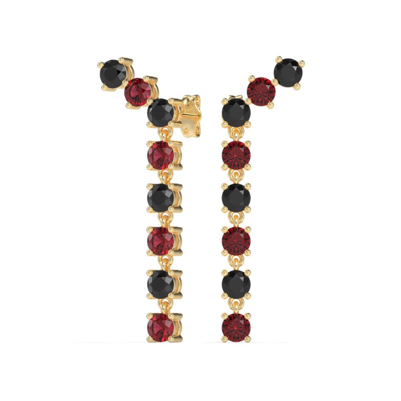 Waterfall Dangle Prong-Set Earrings