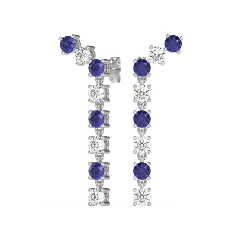 Waterfall Dangle Prong-Set Earrings