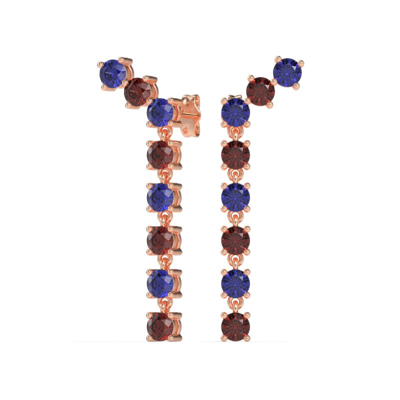 Waterfall Dangle Prong-Set Earrings