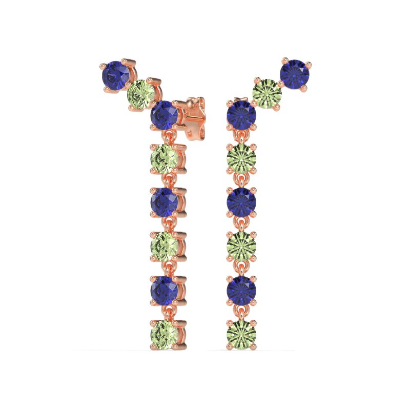 Waterfall Dangle Prong-Set Earrings