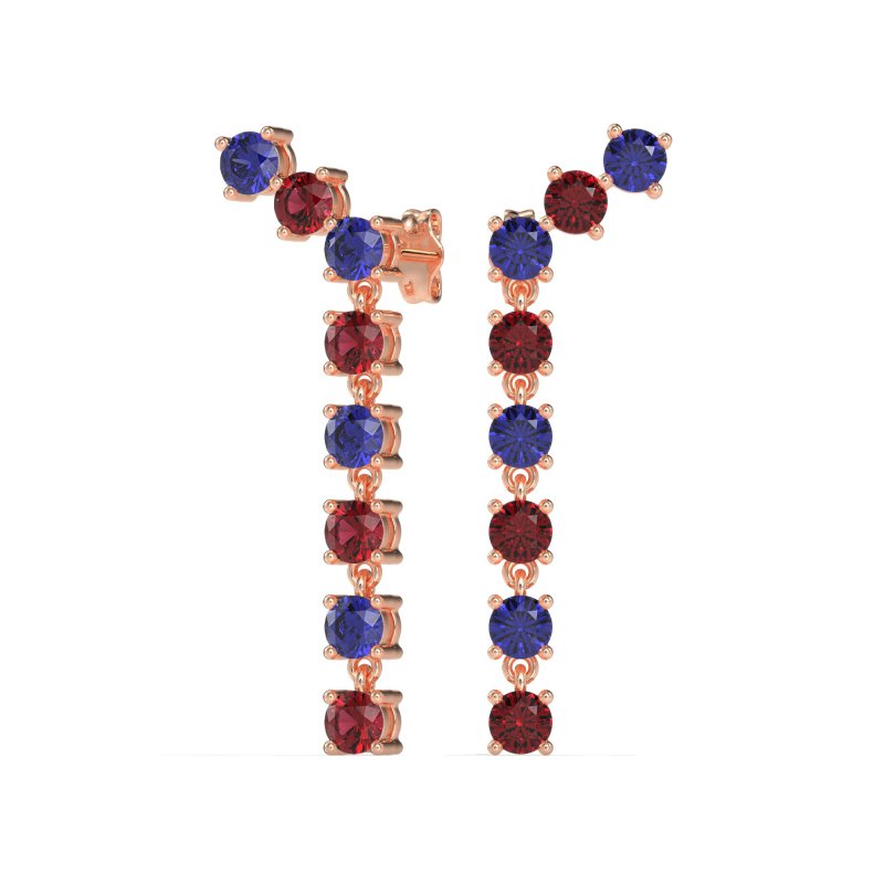 Waterfall Dangle Prong-Set Earrings