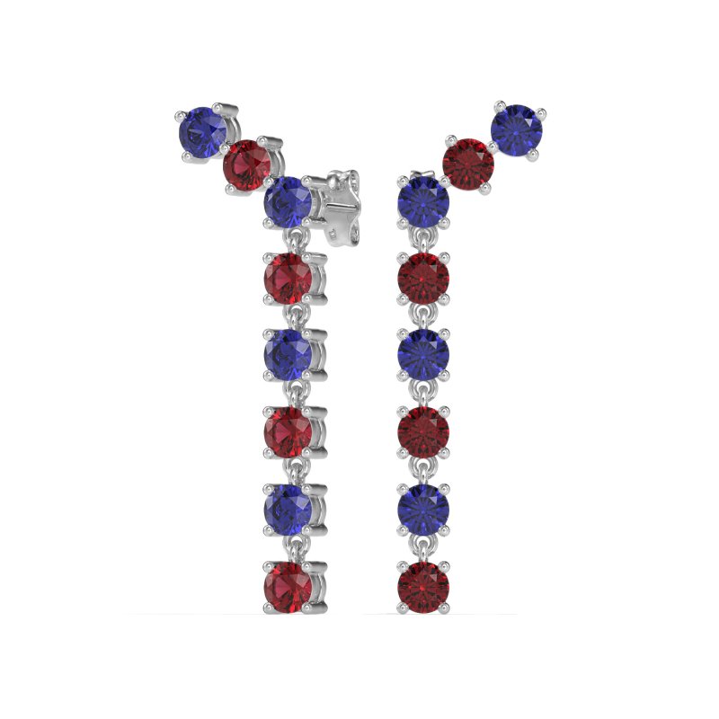 Waterfall Dangle Prong-Set Earrings