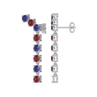 Waterfall Dangle Prong-Set Earrings