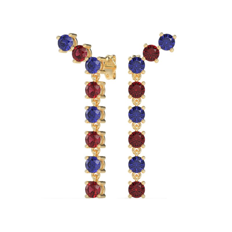Waterfall Dangle Prong-Set Earrings