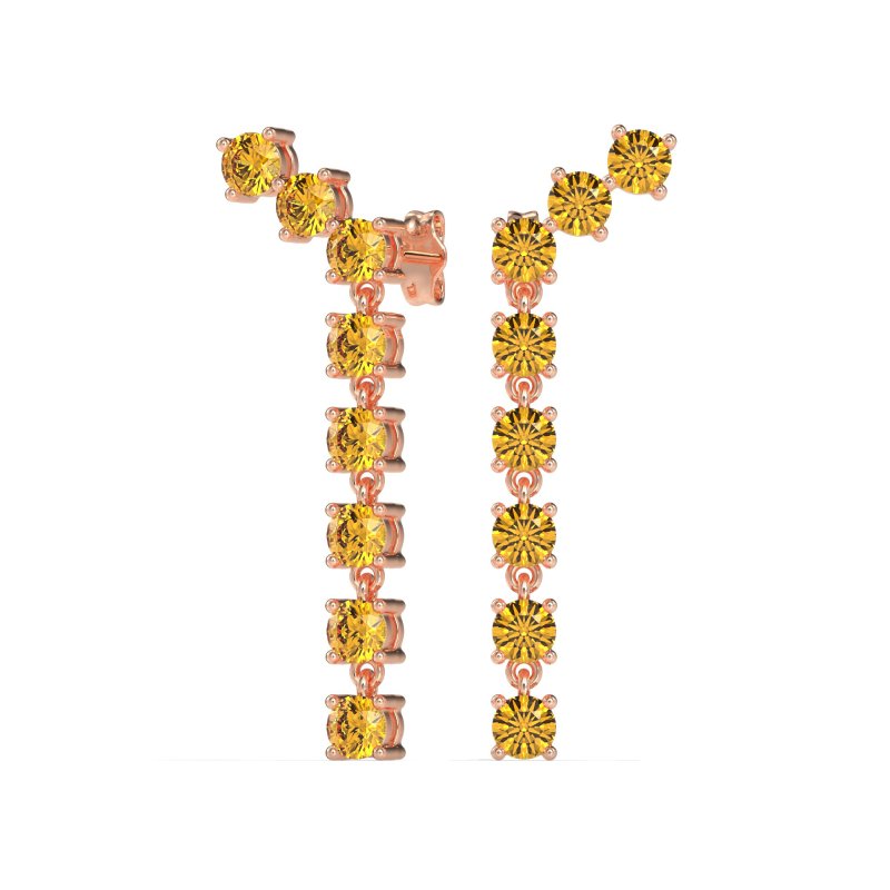 Waterfall Dangle Prong-Set Earrings