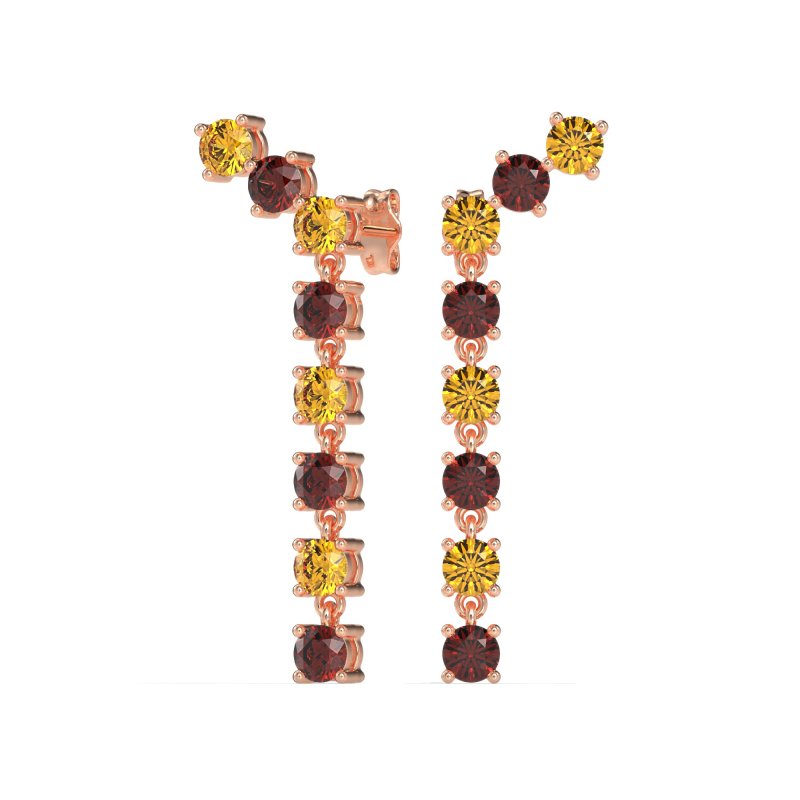 Waterfall Dangle Prong-Set Earrings