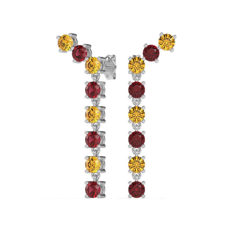 Waterfall Dangle Prong-Set Earrings