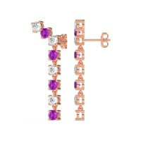 Waterfall Dangle Prong-Set Earrings