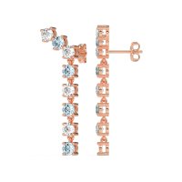 Waterfall Dangle Prong-Set Earrings