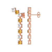 Waterfall Dangle Prong-Set Earrings