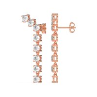 Waterfall Dangle Prong-Set Earrings