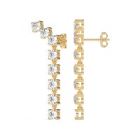 Waterfall Dangle Prong-Set Earrings