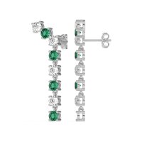 Waterfall Dangle Prong-Set Earrings