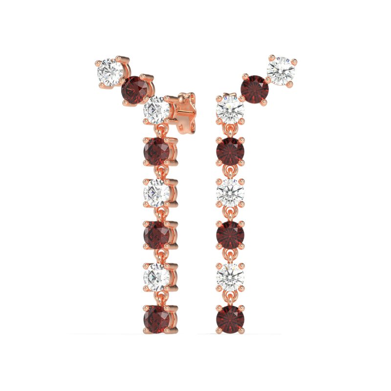 Waterfall Dangle Prong-Set Earrings