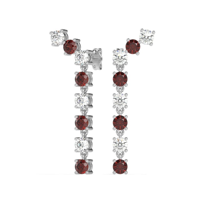 Waterfall Dangle Prong-Set Earrings