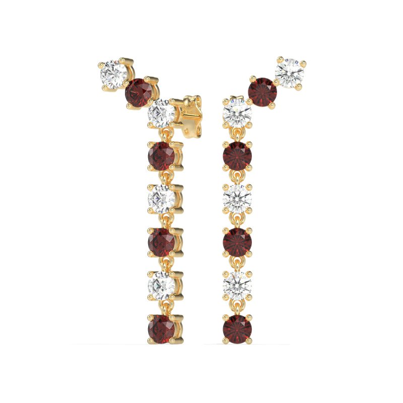 Waterfall Dangle Prong-Set Earrings