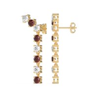Waterfall Dangle Prong-Set Earrings