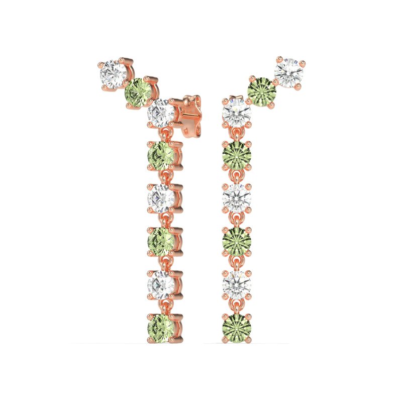 Waterfall Dangle Prong-Set Earrings