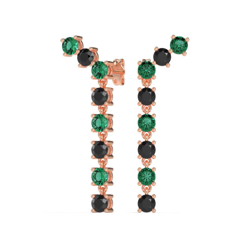 Waterfall Dangle Prong-Set Earrings