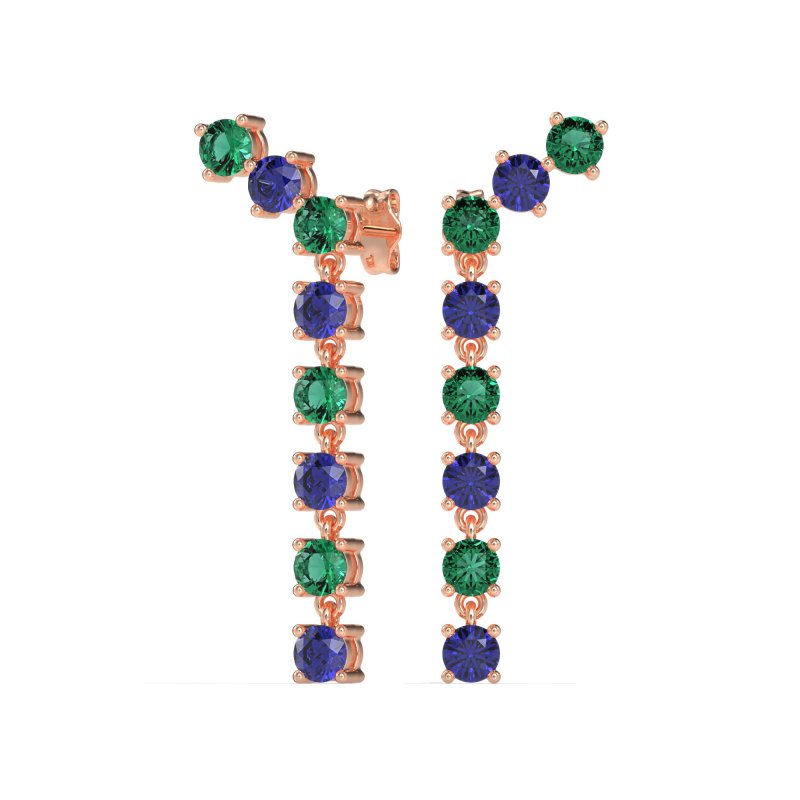 Waterfall Dangle Prong-Set Earrings