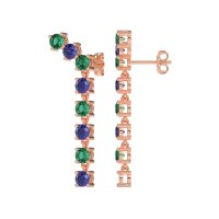 Waterfall Dangle Prong-Set Earrings