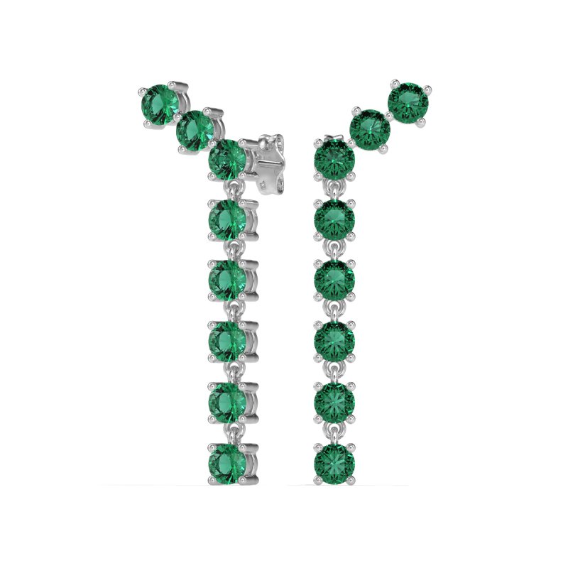 Waterfall Dangle Prong-Set Earrings