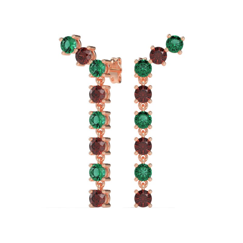 Waterfall Dangle Prong-Set Earrings