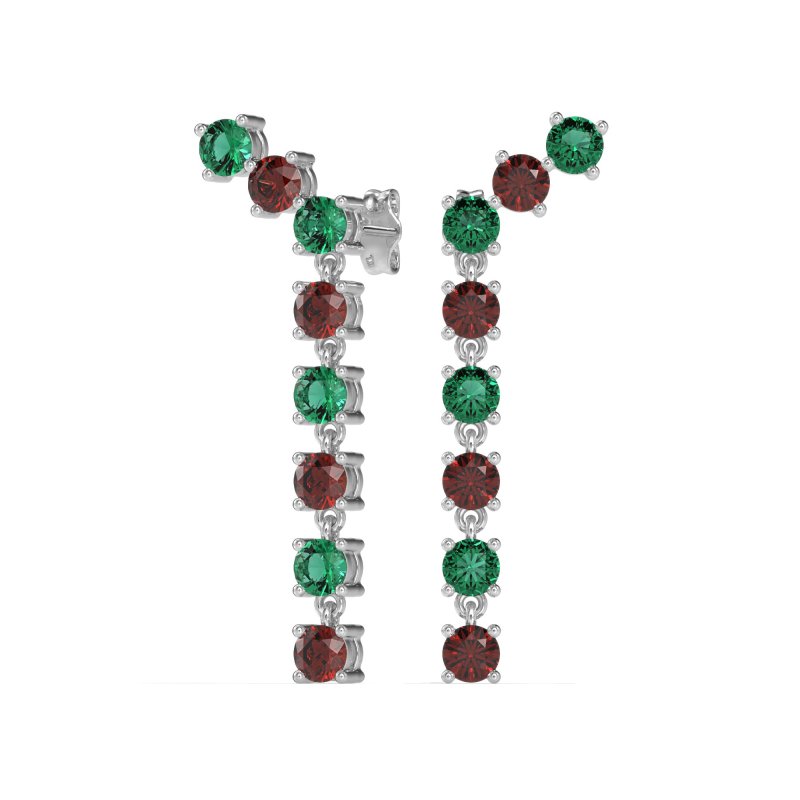 Waterfall Dangle Prong-Set Earrings