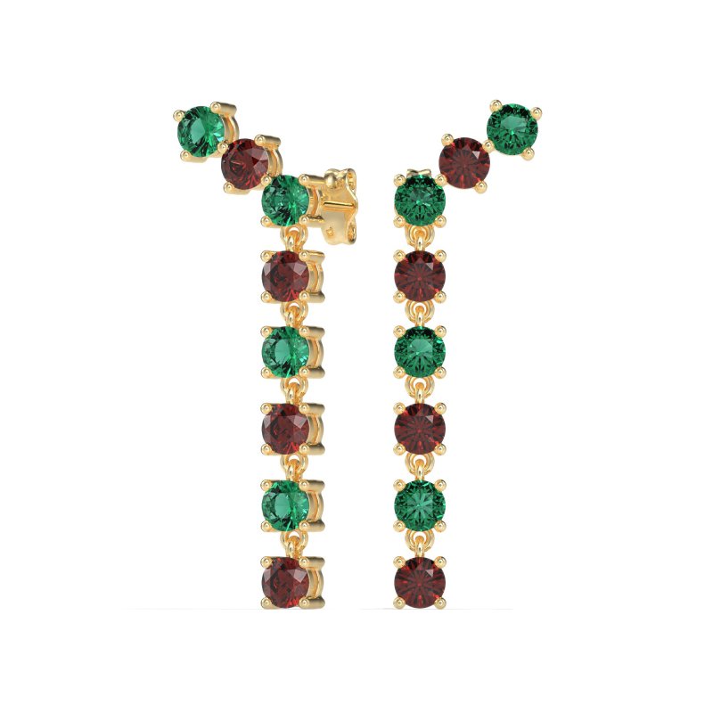 Waterfall Dangle Prong-Set Earrings