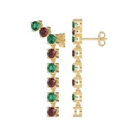 Waterfall Dangle Prong-Set Earrings