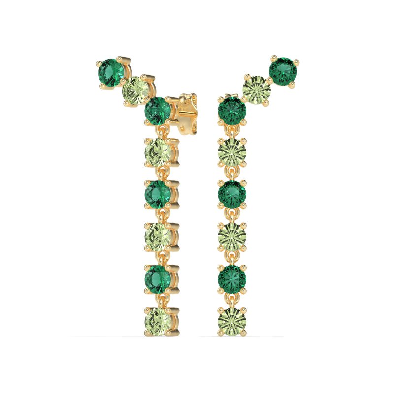 Waterfall Dangle Prong-Set Earrings