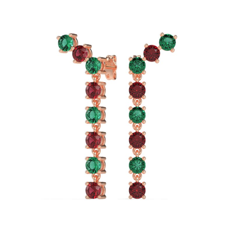 Waterfall Dangle Prong-Set Earrings