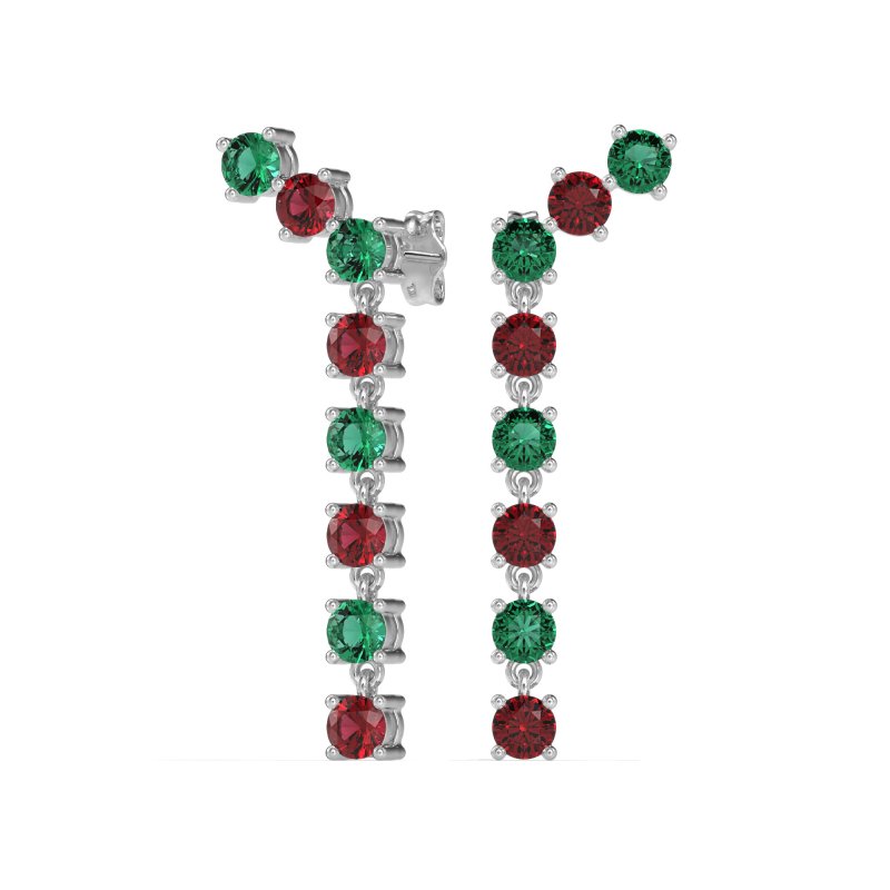 Waterfall Dangle Prong-Set Earrings