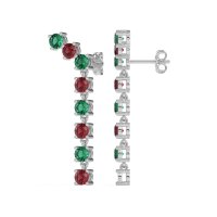 Waterfall Dangle Prong-Set Earrings