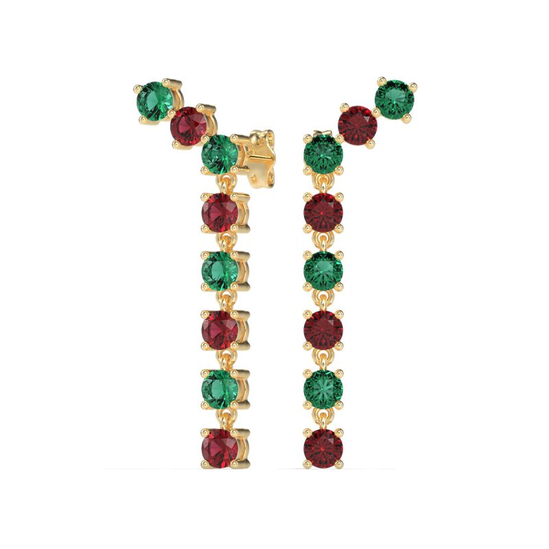 Waterfall Dangle Prong-Set Earrings