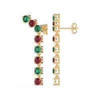 Waterfall Dangle Prong-Set Earrings