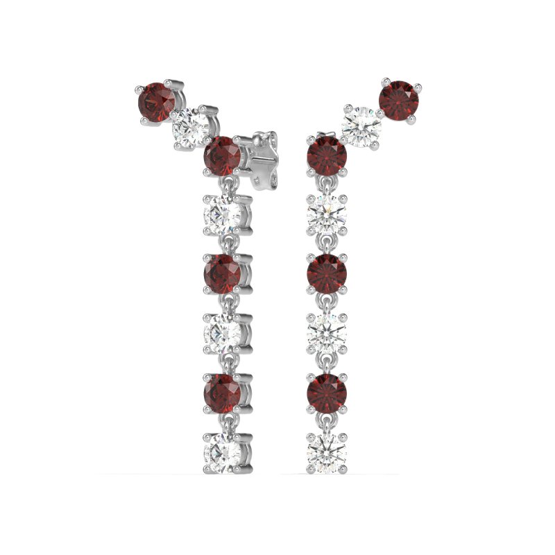 Waterfall Dangle Prong-Set Earrings