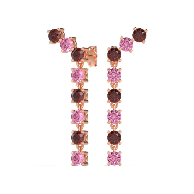Waterfall Dangle Prong-Set Earrings